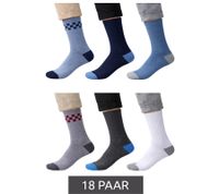 18 Paar SCOTCH & SODA Herren Terry-Crew-Socken Alltags-Strümpfe Baumwoll-Socken Größe 41-46 Business-Socken SS43491 in Navy/Blau/Hellblau oder Dunkelgrau/Grau/Weiß