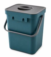 Bio-Abfall-Eimer 5 Liter mit Tragehenkel Mülleimer Haushalt Grau, Blau oder Blau/Grau