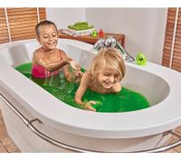 Lot de 4 Slime Bain GLIBBI, Slime Magique pour le Bain, Additif Magique pour le Bain, Jouet de Bain Amusant pour les Enfants de 3 Ans et Plus, 150 g, Vert