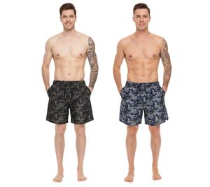 Short de bain homme Pierre Cardin LA203937 camouflage kaki ou bleu/vert kaki