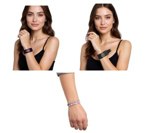 HIM Bracelet – Rock Band Fan Merchandise / Arm Jewelry in Black/Gold, White/Black, or Black/Pink
