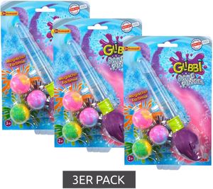 3-Pack GLIBBI Bath Brush Set – Magical Kids' Bath Bombs with Glitter Brush – Refillable Set – 3 x 30g Value Pack – 105953570 – Purple/Multicolor
