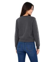 Jersey de cuello redondo para mujer Bruno Banani con logo en las mangas, de algodón, color antracita