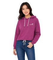 Sudadera casual con capucha y bajo ajustables de KangaROOS para mujer, de algodón, color morado