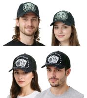 Motörhead Trucker Cap & Baseball Cap Fan Merch – Black/White – Mesh Cap with Card Embroidery or Cotton Cap with Band Logo