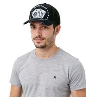 Motörhead Trucker Cap & Baseball Cap Fan Merch – Black/White – Mesh Cap with Card Embroidery or Cotton Cap with Band Logo