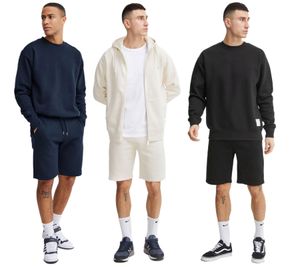 klassische 11 PROJECT PRAndri Herren Sweatshorts mit Kordelzug Shorts 21300991-ME in Blau, Schwarz oder Beige