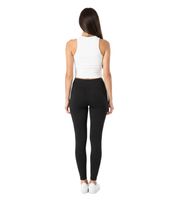adidas Damen Tank-Top aus leichtem Rippstrick Crop-Top Baumwoll-Shirt Fitness-Shirt in Schwarz oder Weiß