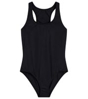Schnelltrocknender Damen Badeanzug mit Schwimmerrücken Bademode 953659 Schwarz