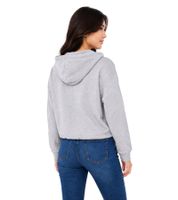 lässiger KangaROOS Damen Hoodie mit Kordelzug an Kapuze und Saum Kapuzen-Sweater Baumwoll-Pullover Grau meliert oder Violett