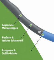2er Pack EDURO Hula Hoop Reifen gepolstertes Sportgerät für zu Hause Fitness-Reifen 97cm 8983249 Blau/Grau
