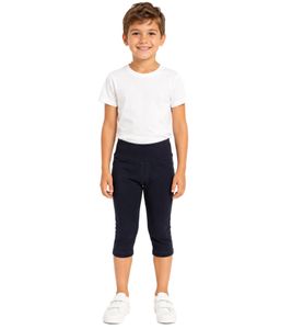 Kinder Stretch-Jeans mit bequemem Bund Baumwoll-Hose Freizeit-Jeans 3/4-Länge 978728 Dunkelblau