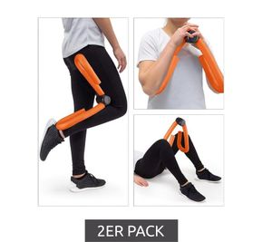 2er Pack EDURO Arm- und Beintrainer gepolstertes Sportgerät für zu Hause Oberschenkel-Trainer 38x25cm 7749103 Orange