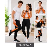 2er Pack EDURO Arm- und Beintrainer gepolstertes Sportgerät für zu Hause Oberschenkel-Trainer 38x25cm 7749103 Orange