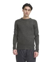 Classic CASUAL FRIDAY CFHeine Men's Chunky-Knit Sweater with Label Detail (Style 20505605) in Blue, Black, Beige, or Grey