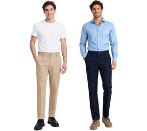 Classic CASUAL FRIDAY CFMarc Men's Trousers with Brand Label – Casual Pants 20505227 in Beige or Dark Blue