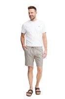 klassische FQ1924 FQHenry Herren Leinenshorts mit Reißverschluss Shorts 21900626 in Beige oder Grau