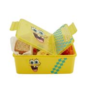 2-Pack SpongeBob SquarePants Lunch Box / Food Storage Container – Approx. 1.4 Liters – Featuring Patrick Star Design (Pink/Blue) or SpongeBob Design (Yellow)