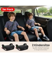 Pack de 2 sillas elevadoras infantiles Osann Boost, silla de coche infantil certificada con funda lavable, 135-150 cm, negra