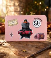 Harry Potter Hogwarts Frühstücksbrettchen im magischen Design 24 cm x 15 cm Melamin-Brettchen in Rosa oder Grau