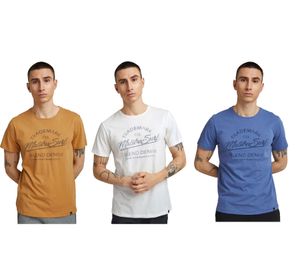 klassisches BLEND BHAmatus Herren T-Shirt mit Rundhals Shirt 20714728ME in Orange, Weiß oder Blau