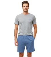 Lightweight SCOTCH & SODA Men's Pajamas – 2-Piece Shorty Set with Cotton (Short Pajamas) SSSP25M in Light Blue, Grey/Navy, and Grey/Blue