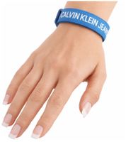 Pack de 6 pulseras unisex Calvin Klein con logo "CALVIN KLEIN JEANS", 20 cm, KJJLDB860100, Rojo/Amarillo/Azul