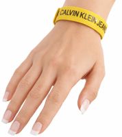 Pack de 6 pulseras unisex Calvin Klein con logo "CALVIN KLEIN JEANS", 20 cm, KJJLDB860100, Rojo/Amarillo/Azul