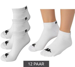 Lot de 3 paires de chaussettes de sport Kappa blanches avec logo, idéales pour les baskets.