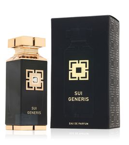Fragancia corporal Sui Generis de Fragrance World para hombre, con frescura aromática y notas amaderadas, 100 ml, negro/dorado