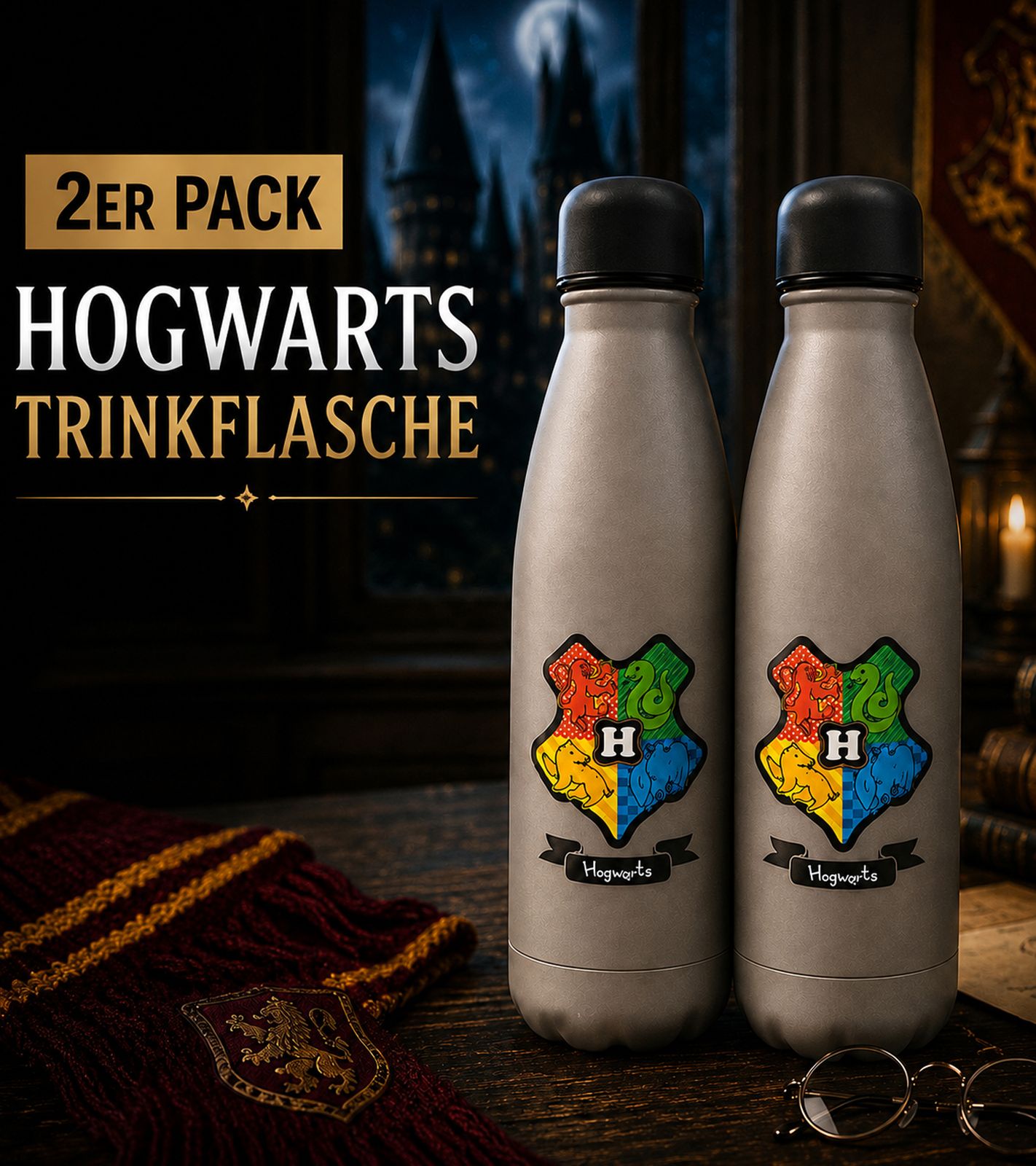 Harry Potter Isolierflasche "Back to Hogwarts" 500ml Edelstahl