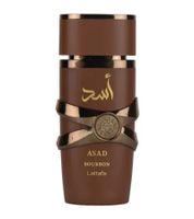 Lattafa Asad Bourbon Unisex Eau de Parfum süß-holziges Duft-Spray Parfüm 100ml Braun