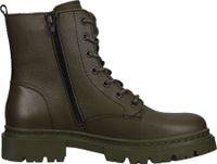 Hochwertige BULLBOXER Damen Stiefelette Schnürschuhe Echtleder-Schuhe in Oliv-Grün oder Braun