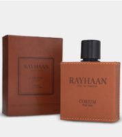 Rayhaan Corium Herren Eau de Parfum würzig-ledriger Duft mit Kastanie und Agarholz Parfüm 100ml Braun