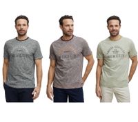 T-shirt girocollo da uomo Classic FQ1924 FQIvar 21900538 in grigio, marrone o verde