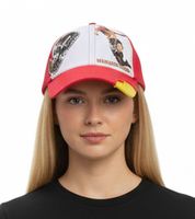 WORLDCUP LEGENDS Unisex Baseball-Cap im Nationalmannschafts-Design Baumwoll-Cap Curved-Brim-Cap Damaged-Look in Blau/Weiß, Schwarz/Weiß, Gelb/Bunt und Rot/Bunt