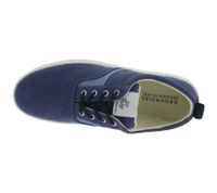 leichte GROUNDIES Barfußschuhe La Paz Damen Low-Top Mesh-Sneaker mit TrueSense Sohle nachhaltige und vegane Schnür-Schuhe GND-130264-07 Dunkelblau