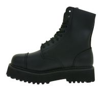 Bottes Brandit Phantom unisexes intemporelles en cuir véritable avec semelle plateforme audacieuse, style ranger, inspirées des bottes militaires à lacets, deuxième choix – légères imperfections esthétiques, 9072-2 Noir