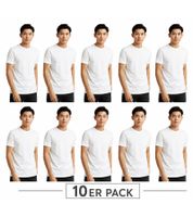High-quality 10-pack of SCOTCH & SODA men's crew-neck undershirts/basic tees (cotton) – SSFA25M2312806 100 White