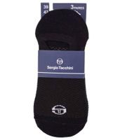 9 Pairs of Sergio Tacchini Invisible Footie Socks (Cotton) – Black