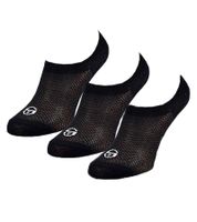 9 Pairs of Sergio Tacchini Invisible Footie Socks (Cotton) – Black