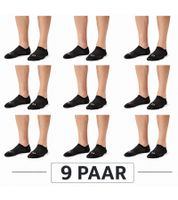 9 Pairs of Sergio Tacchini Invisible Footie Socks (Cotton) – Black