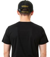 WORLDCUP LEGENDS Unisex Baseball Cap in Germany Design. Cotton cap with football player print. Curved brim cap with No. 5 print, damaged look. TC123027WCL, Black.