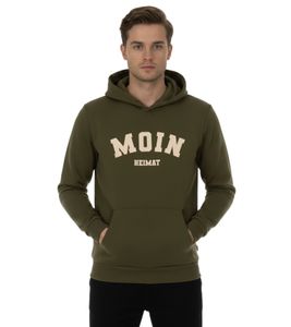 ZWILLINGSHERZ MOIN HEIMAT Sudadera con capucha para hombre - Sudadera marítima con bolsillo (47059-44 Verde caqui)
