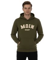 ZWILLINGSHERZ MOIN HEIMAT Sudadera con capucha para hombre - Sudadera marítima con bolsillo (47059-44 Verde caqui)