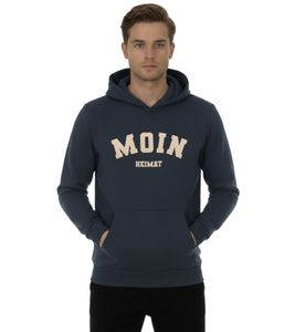 ZWILLINGSHERZ MOIN HEIMAT Sudadera con capucha para hombre - Sudadera marítima con bolsillo 47059-5 Azul oscuro