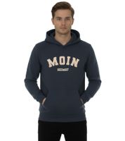 ZWILLINGSHERZ MOIN HEIMAT Sudadera con capucha para hombre - Sudadera marítima con bolsillo 47059-5 Azul oscuro