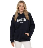 ZWILLINGSHERZ MOIN HEIMAT Women's Hoodie – Maritime Sweatshirt with Pocket 47058-5 Dark Blue
