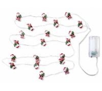 Guirnalda de luces LED LIGHT MOMENTS resistente al agua con diseño de regalo de Papá Noel, función de temporizador, 2,2 metros, 20 micro LEDs blanco cálido, 9843553 Plata