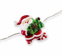 Guirnalda de luces LED LIGHT MOMENTS resistente al agua con diseño de regalo de Papá Noel, función de temporizador, 2,2 metros, 20 micro LEDs blanco cálido, 9843553 Plata